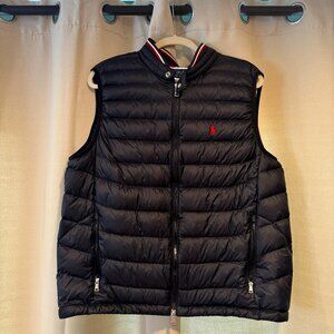 Men's Black Polo Puffer Vest